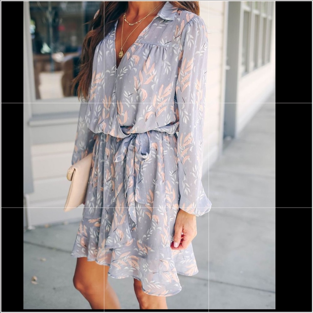 VICI Laci Ruffle Long Sleeve Dress
